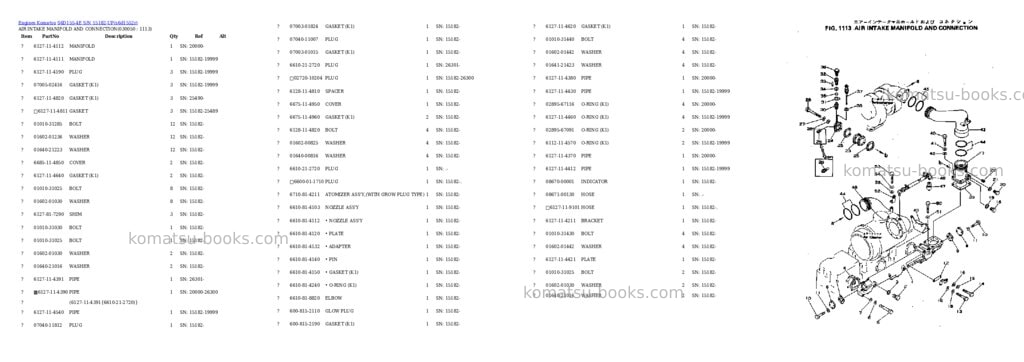 Komatsu s6d155-4e s/n 15182-up Parts catalog cover Page 4 Komatsu s6d155-4e s/n 15182-up Parts catalog cover Page 4