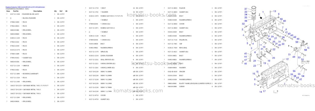Komatsu s6d155-4s-dr s/n 52707-up Parts catalog cover Page 9 Komatsu s6d155-4s-dr s/n 52707-up Parts catalog cover Page 9