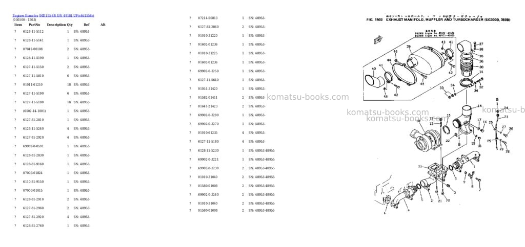 Komatsu s6d155-4r s/n 49181-up Parts catalog cover Page 9 Komatsu s6d155-4r s/n 49181-up Parts catalog cover Page 9