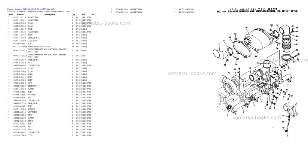 Komatsu S6D155-4K S/N 22146-UP Parts catalog cover Page 7 Komatsu S6D155-4K S/N 22146-UP Parts catalog cover Page 7