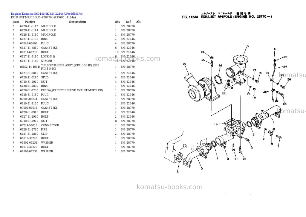 Komatsu S6D155-4K S/N 22146-UP Parts catalog cover Page 8 Komatsu S6D155-4K S/N 22146-UP Parts catalog cover Page 8