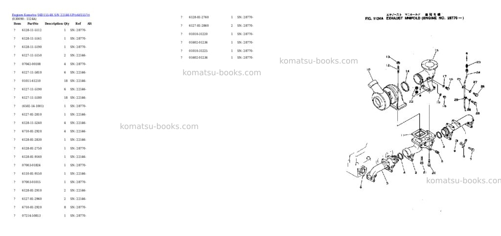 Komatsu s6d155-4k s/n 22146-up Parts catalog cover Page 8 Komatsu s6d155-4k s/n 22146-up Parts catalog cover Page 8