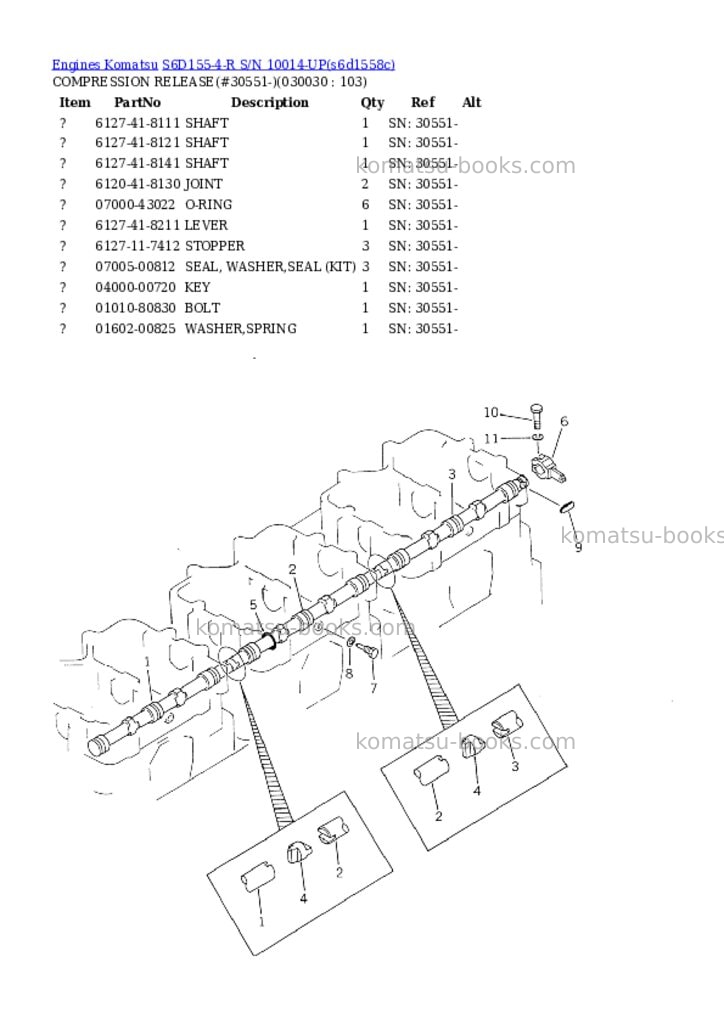 Komatsu s6d155-4-r s/n 10014-up Parts catalog cover Page 2 Komatsu s6d155-4-r s/n 10014-up Parts catalog cover Page 2