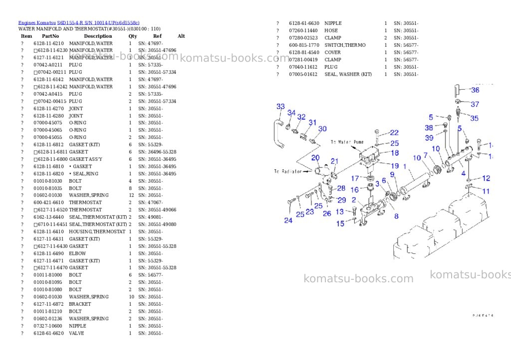 Komatsu s6d155-4-r s/n 10014-up Parts catalog cover Page 9 Komatsu s6d155-4-r s/n 10014-up Parts catalog cover Page 9