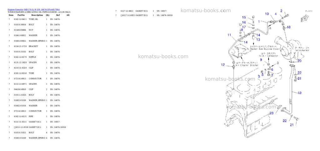 Komatsu s6d170-1l-w s/n 14674-up Parts catalog cover Page 7