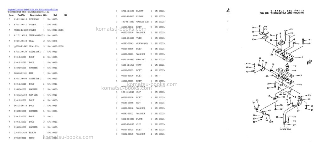 Komatsu s6d170-1a s/n 10025-up Parts catalog cover Page 6 Komatsu s6d170-1a s/n 10025-up Parts catalog cover Page 6