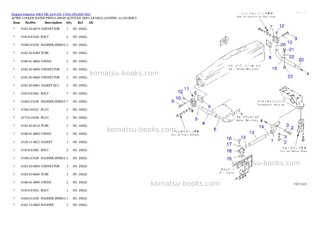Komatsu s6d170e-2a-6 s/n 17001-up Parts catalog cover Page 7 Komatsu s6d170e-2a-6 s/n 17001-up Parts catalog cover Page 7