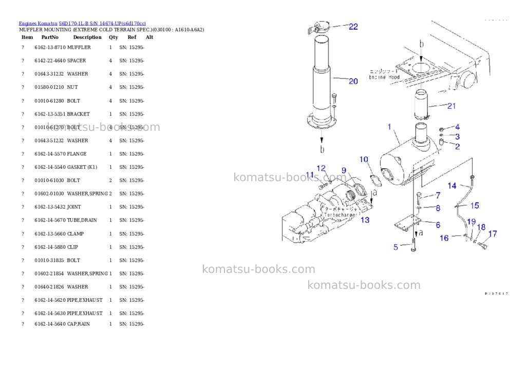 Komatsu s6d170-1l-b s/n 14674-up Parts catalog cover Page 9 Komatsu s6d170-1l-b s/n 14674-up Parts catalog cover Page 9