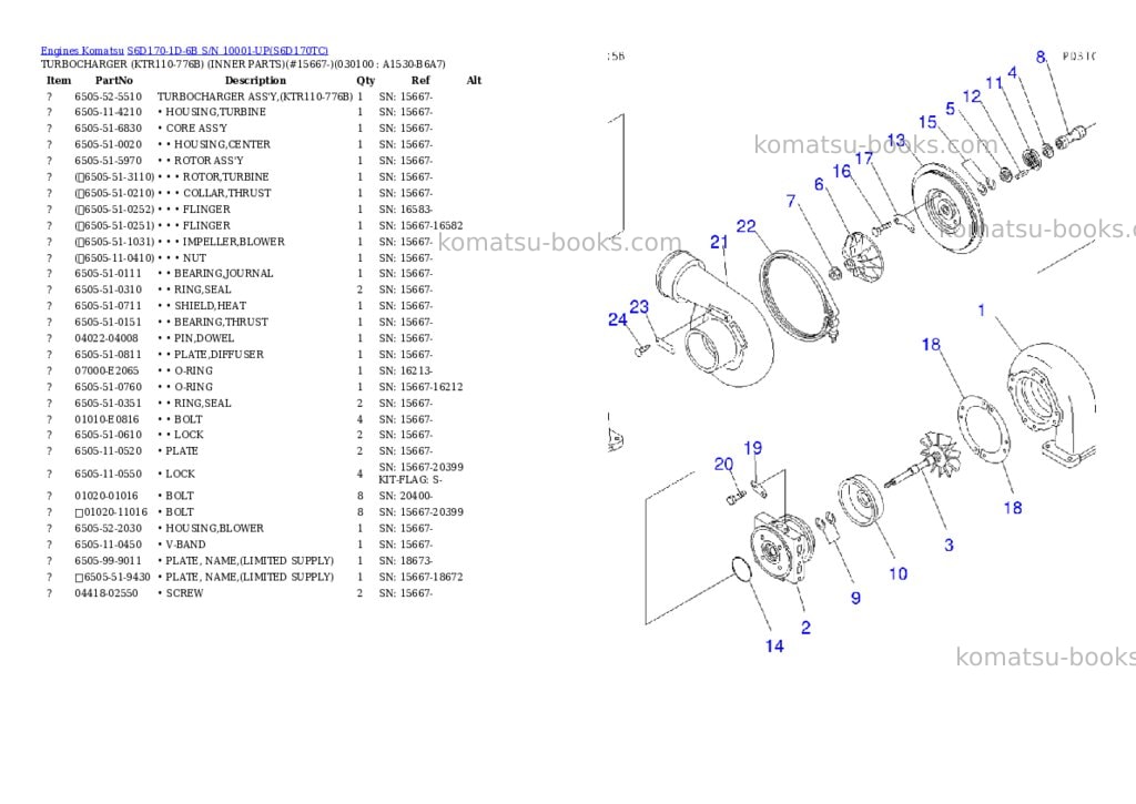 Komatsu s6d170-1d-6b s/n 10001-up Parts catalog cover Page 9 Komatsu s6d170-1d-6b s/n 10001-up Parts catalog cover Page 9