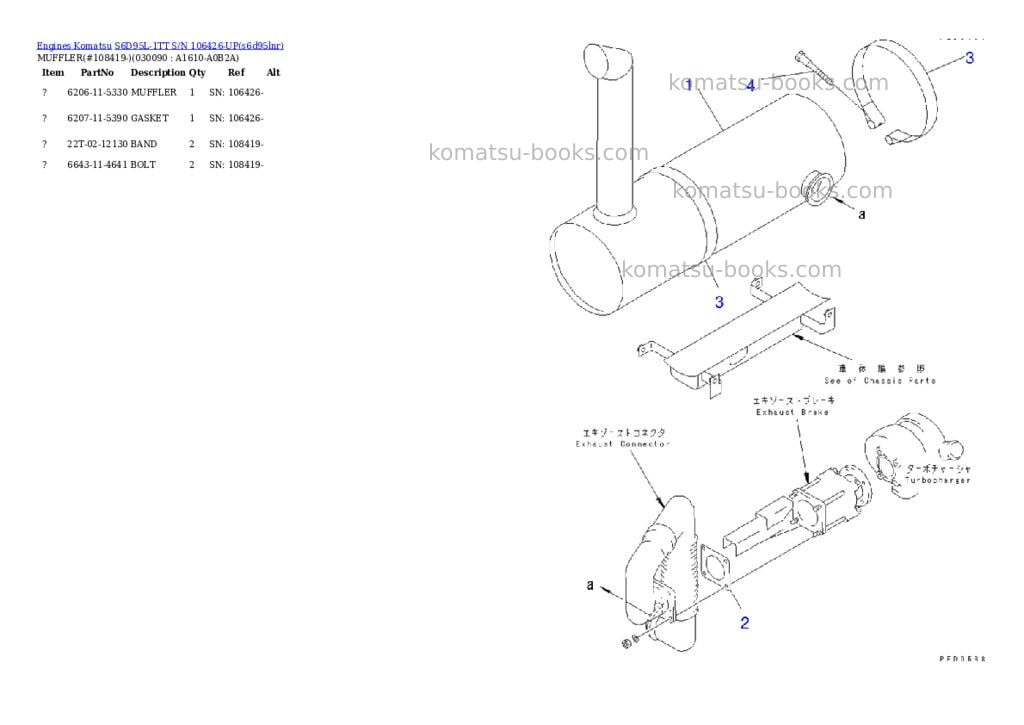 Komatsu s6d95l-1tt s/n 106426-up Parts catalog cover Page 8 Komatsu s6d95l-1tt s/n 106426-up Parts catalog cover Page 8
