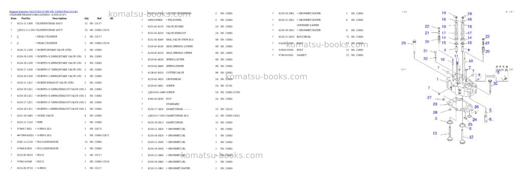 Komatsu sa12v140-1s-wd s/n 11640-up Parts catalog cover