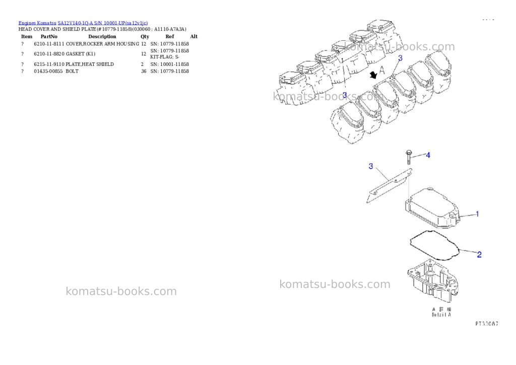 Komatsu sa12v140-1q-a s/n 10001-up Parts catalog cover Page 5 Komatsu sa12v140-1q-a s/n 10001-up Parts catalog cover Page 5