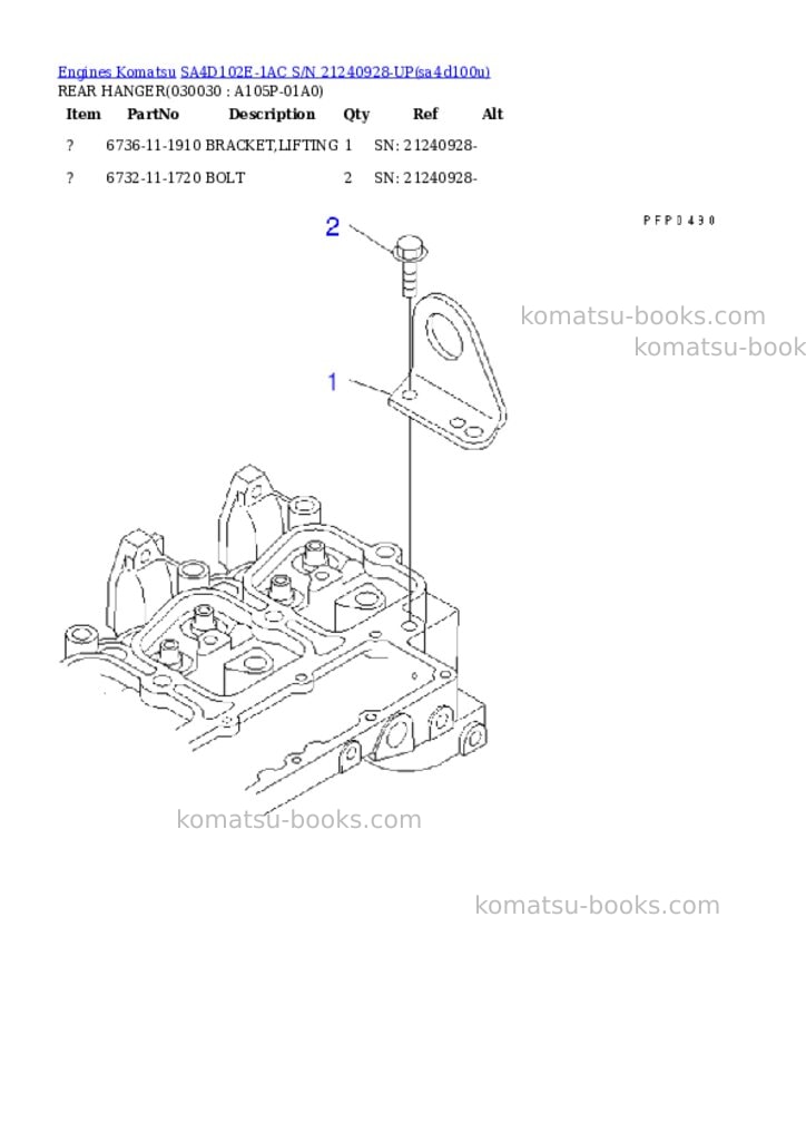 Komatsu sa4d102e-1ac s/n 21240928-up Parts catalog cover Page 2 Komatsu sa4d102e-1ac s/n 21240928-up Parts catalog cover Page 2
