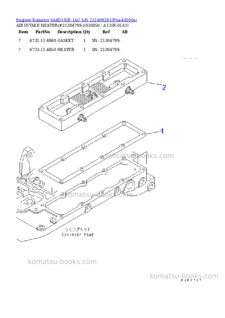 Komatsu sa4d102e-1ac s/n 21240928-up Parts catalog cover Page 4 Komatsu sa4d102e-1ac s/n 21240928-up Parts catalog cover Page 4