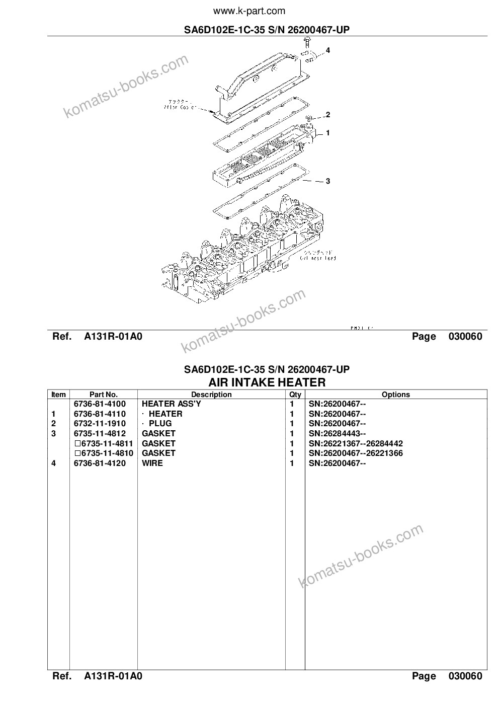 Komatsu sa6d102e-1c-35 s/n 26200467-up Parts catalog cover Page 10 Komatsu sa6d102e-1c-35 s/n 26200467-up Parts catalog cover Page 10