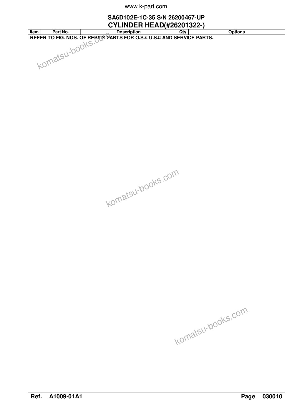 Komatsu sa6d102e-1c-35 s/n 26200467-up Parts catalog cover Page 5 Komatsu sa6d102e-1c-35 s/n 26200467-up Parts catalog cover Page 5