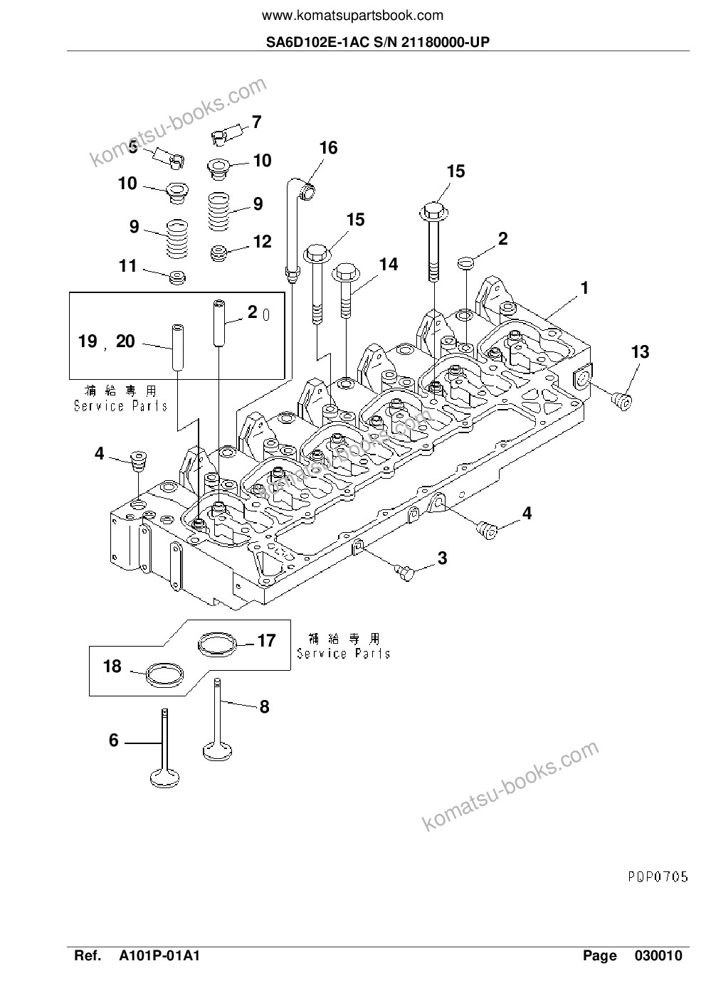 Komatsu sa6d102e-1ac s/n 21180000-up Parts catalog cover Page 4 Komatsu sa6d102e-1ac s/n 21180000-up Parts catalog cover Page 4