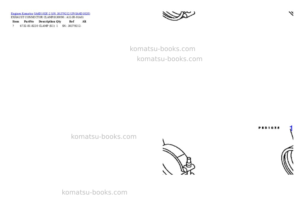 Komatsu sa6d102e-2n-m s/n 26318973-up fd80hd-8 Parts catalog cover Page 8