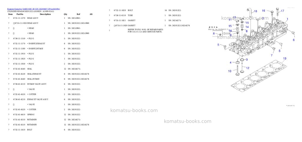 Komatsu SA6D102E-1B S/N 26200467-UP Parts catalog cover Komatsu SA6D102E-1B S/N 26200467-UP Parts catalog cover