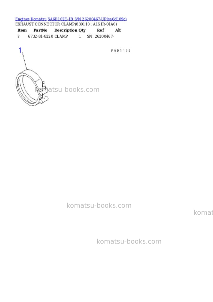 Komatsu SA6D102E-1B S/N 26200467-UP Parts catalog cover Page 10 Komatsu SA6D102E-1B S/N 26200467-UP Parts catalog cover Page 10