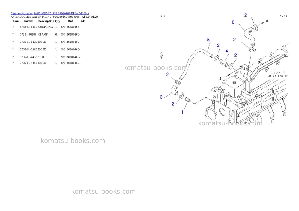 Komatsu SA6D102E-1B S/N 26200467-UP Parts catalog cover Page 7 Komatsu SA6D102E-1B S/N 26200467-UP Parts catalog cover Page 7
