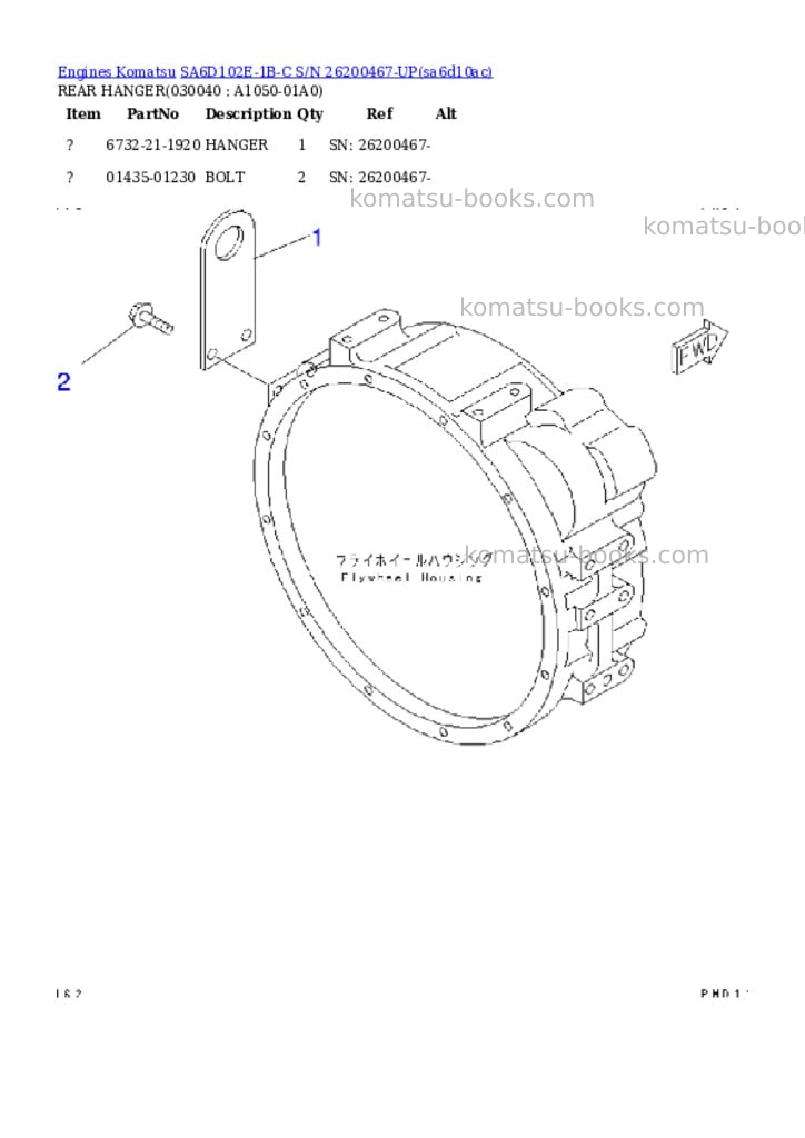 Komatsu sa6d102e-1b-c s/n 26200467-up Parts catalog cover Page 3 Komatsu sa6d102e-1b-c s/n 26200467-up Parts catalog cover Page 3