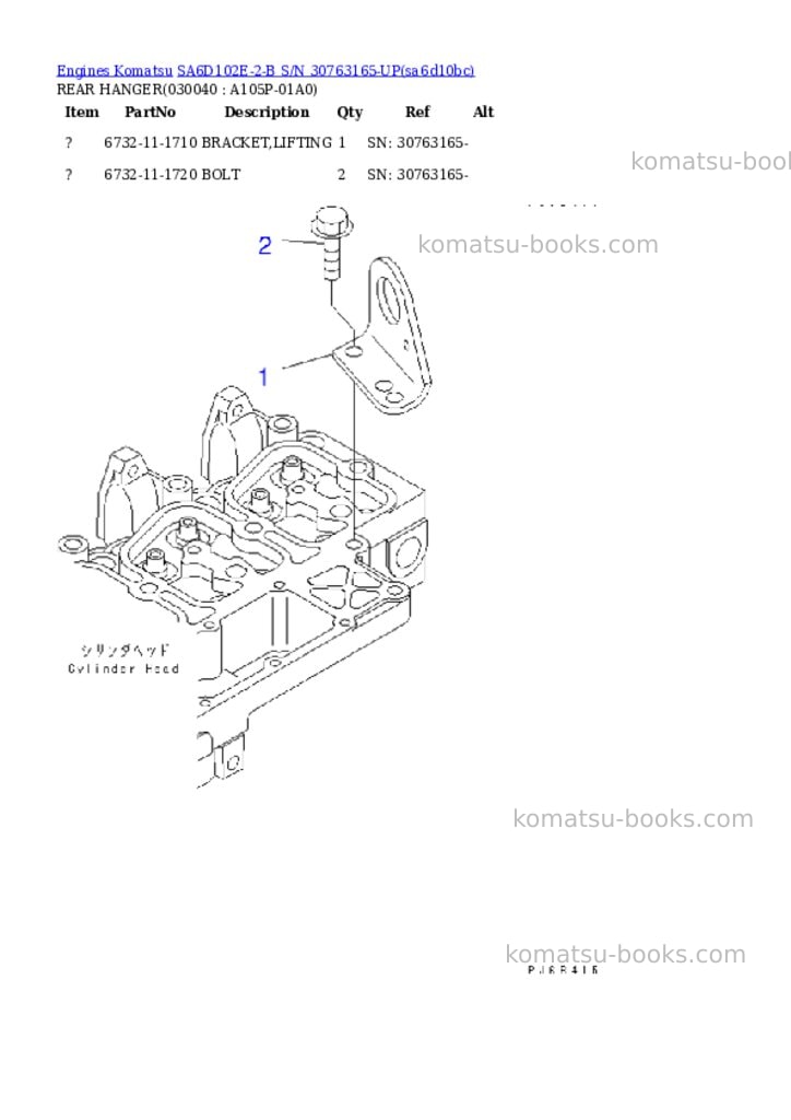 Komatsu sa6d102e-2-b s/n 30763165-up Parts catalog cover Page 3 Komatsu sa6d102e-2-b s/n 30763165-up Parts catalog cover Page 3
