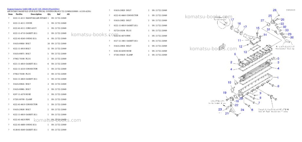 Komatsu sa6d108e-2a-h7 s/n 19030-up Parts catalog cover Page 7