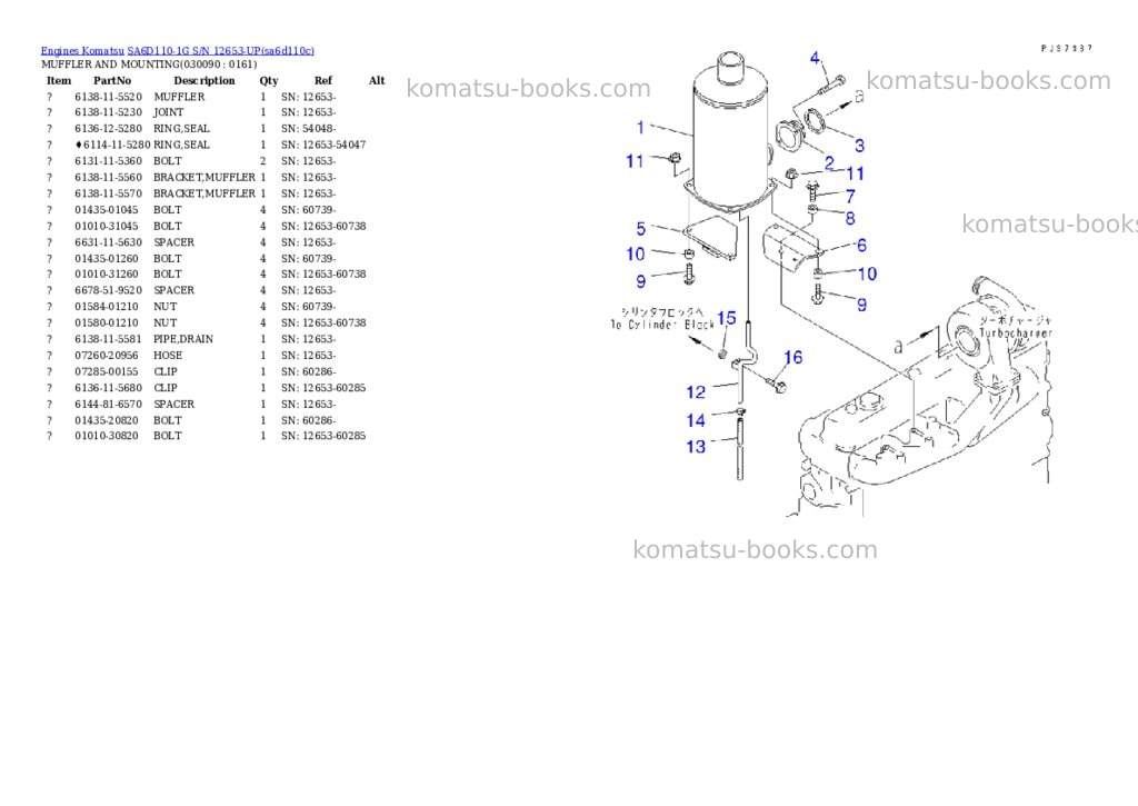 Komatsu sa6d110-1g s/n 12653-up Parts catalog cover Page 8 Komatsu sa6d110-1g s/n 12653-up Parts catalog cover Page 8