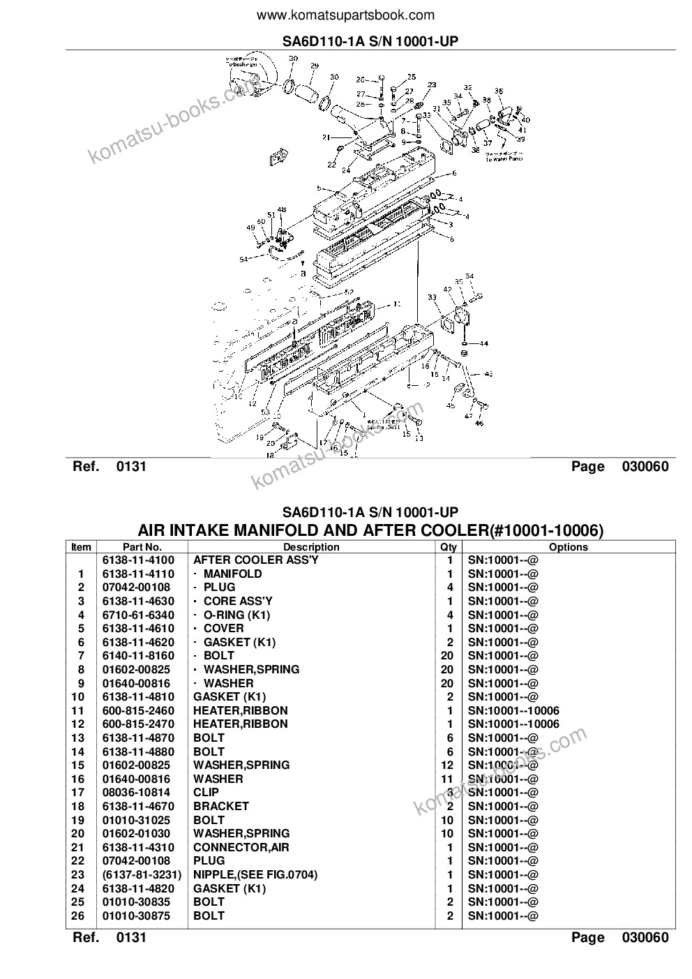 Komatsu sa6d110-1a s/n 10001-up Parts catalog cover Page 9 Komatsu sa6d110-1a s/n 10001-up Parts catalog cover Page 9