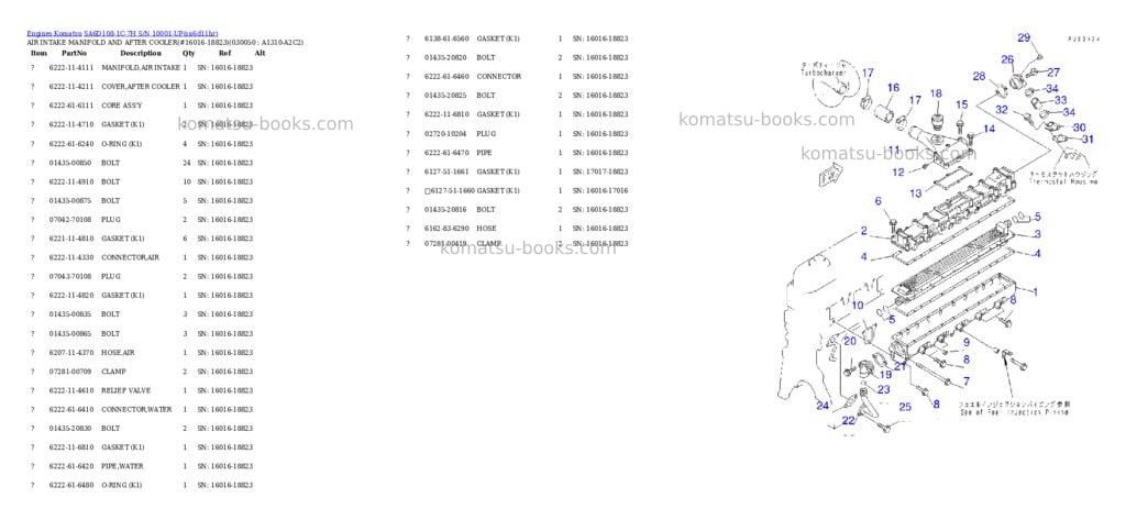 Komatsu sa6d108-1c-7h s/n 10001-up Parts catalog cover Page 4
