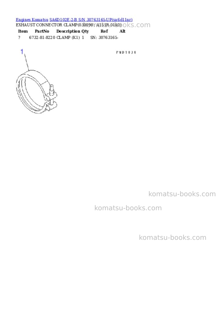 Komatsu SA6D102E-2-B S/N 30763165-UP Parts catalog cover Page 8 Komatsu SA6D102E-2-B S/N 30763165-UP Parts catalog cover Page 8
