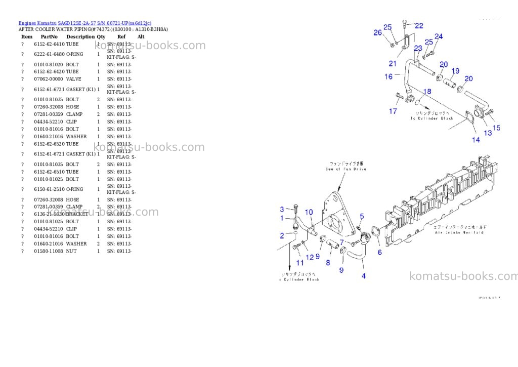 Komatsu sa6d125e-2a-57 s/n 60721-up Parts catalog cover Page 9 Komatsu sa6d125e-2a-57 s/n 60721-up Parts catalog cover Page 9