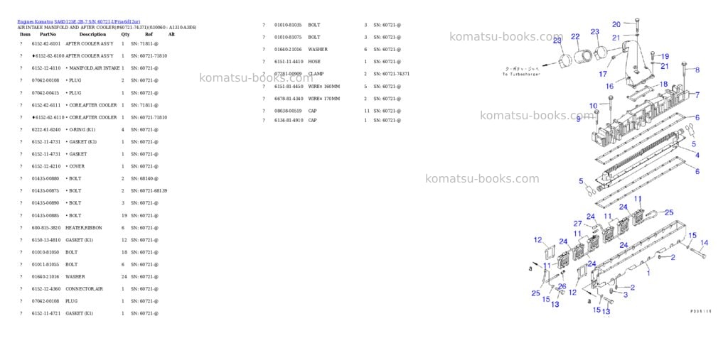 Komatsu sa6d125e-2b-7 s/n 60721-up Parts catalog cover Page 4 Komatsu sa6d125e-2b-7 s/n 60721-up Parts catalog cover Page 4