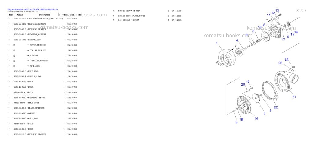 Komatsu sa6d132-1w s/n 14068-up Parts catalog cover Page 7