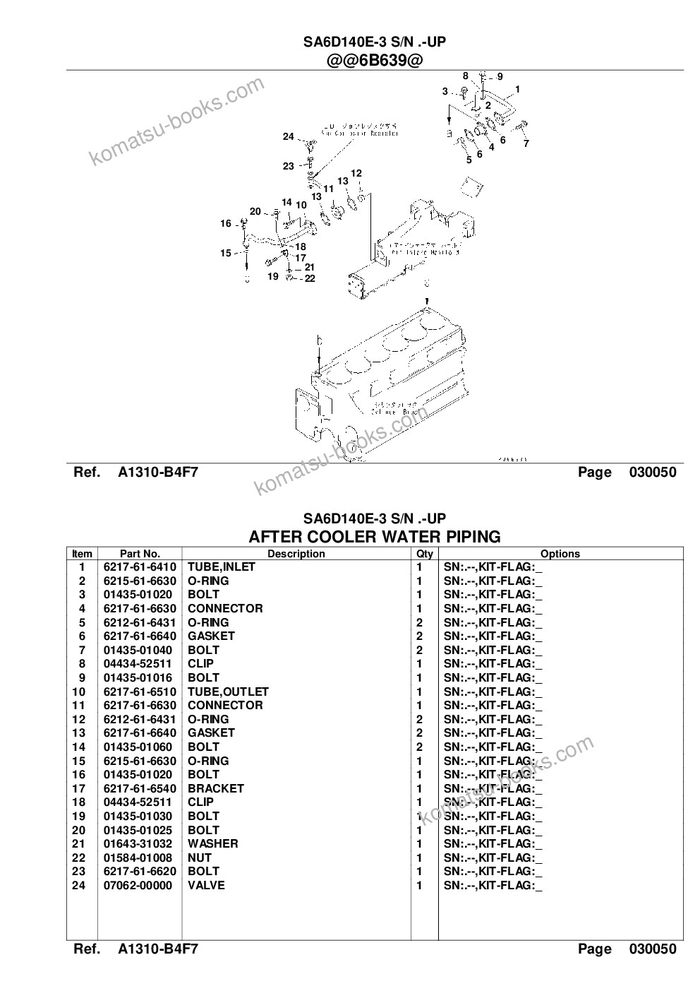 Komatsu sa6d140e-3 s/n .-up Parts catalog cover Page 10