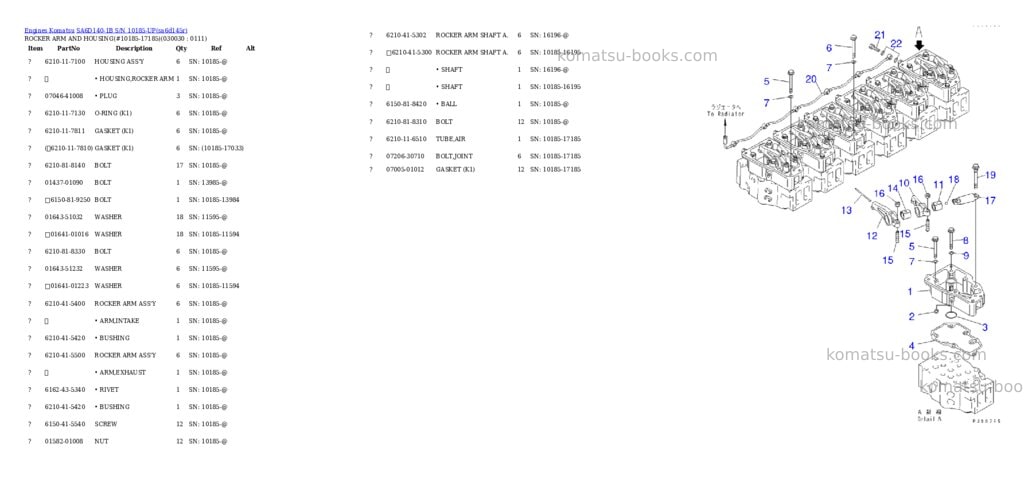 Komatsu sa6d140-1b s/n 10185-up Parts catalog cover Page 2 Komatsu sa6d140-1b s/n 10185-up Parts catalog cover Page 2