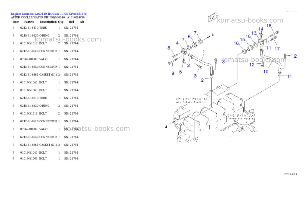 Komatsu sa6d140-1hh s/n 17739-up Parts catalog cover Page 3 Komatsu sa6d140-1hh s/n 17739-up Parts catalog cover Page 3