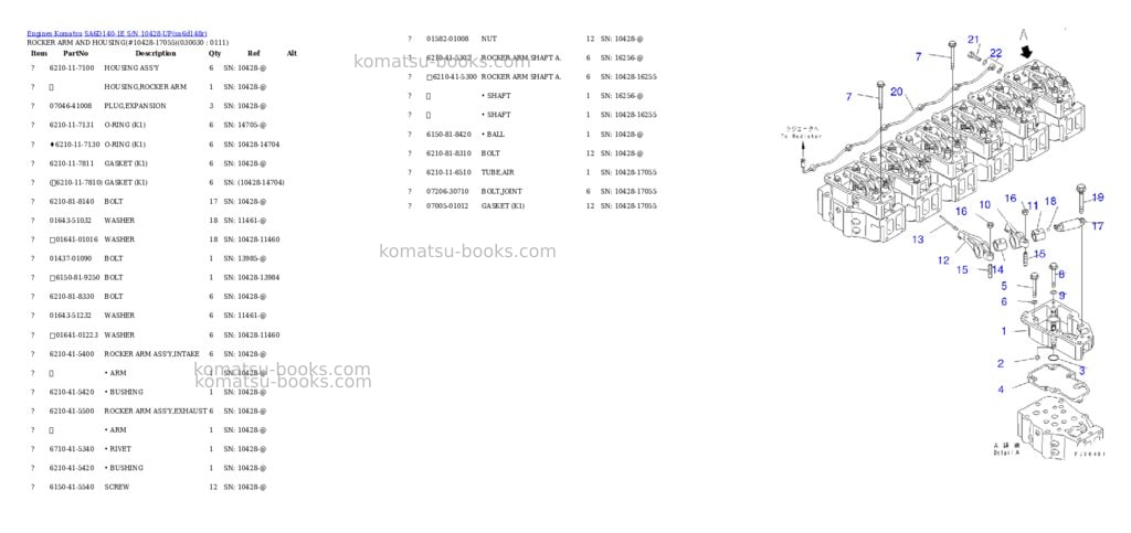 Komatsu sa6d140-1e s/n 10428-up Parts catalog cover Page 2 Komatsu sa6d140-1e s/n 10428-up Parts catalog cover Page 2