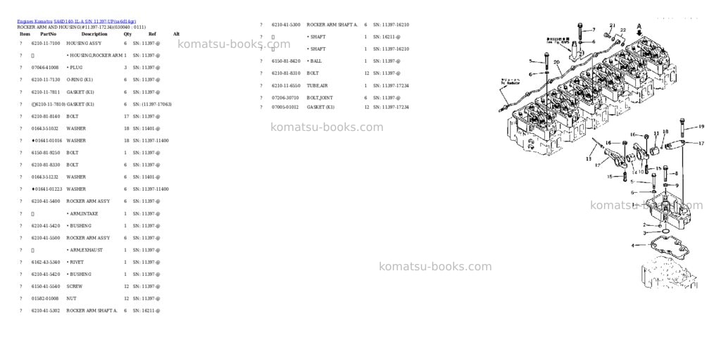 Komatsu sa6d140-1l-a s/n 11397-up Parts catalog cover Page 3