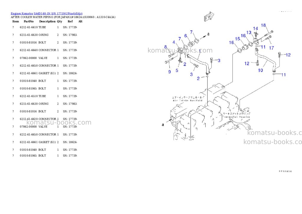 Komatsu sa6d140-1n s/n 17739-up front engine Parts catalog cover Page 5 Komatsu sa6d140-1n s/n 17739-up front engine Parts catalog cover Page 5