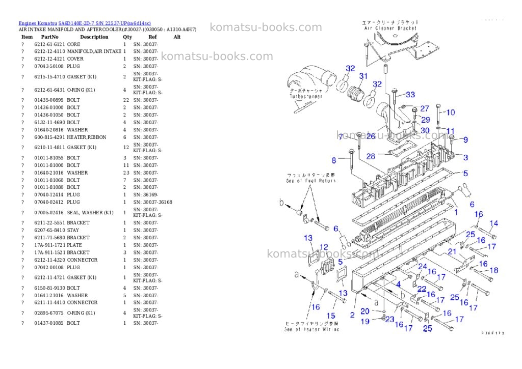 Komatsu sa6d140e-2d-7 s/n 22537-up Parts catalog cover Page 4 Komatsu sa6d140e-2d-7 s/n 22537-up Parts catalog cover Page 4