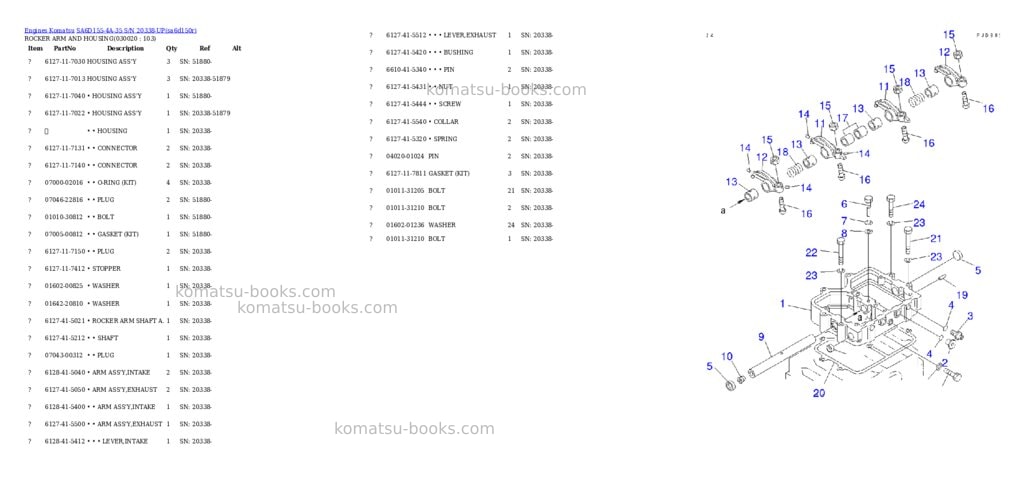 Komatsu SA6D155-4A-35 S/N 20338-UP Parts catalog cover Komatsu SA6D155-4A-35 S/N 20338-UP Parts catalog cover