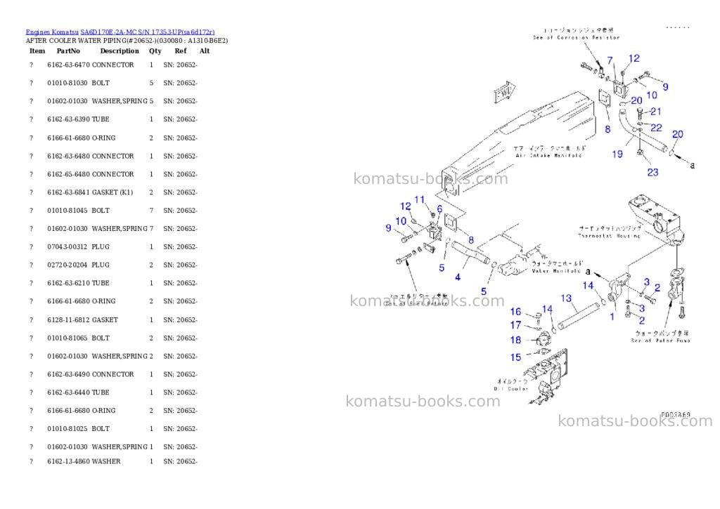 Komatsu sa6d170e-2a-mc s/n 17353-up Parts catalog cover Page 6 Komatsu sa6d170e-2a-mc s/n 17353-up Parts catalog cover Page 6