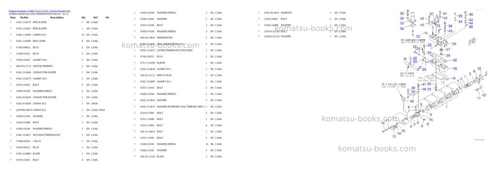 Komatsu sa6d170-a-1q s/n 13144-up Parts catalog cover Page 10 Komatsu sa6d170-a-1q s/n 13144-up Parts catalog cover Page 10