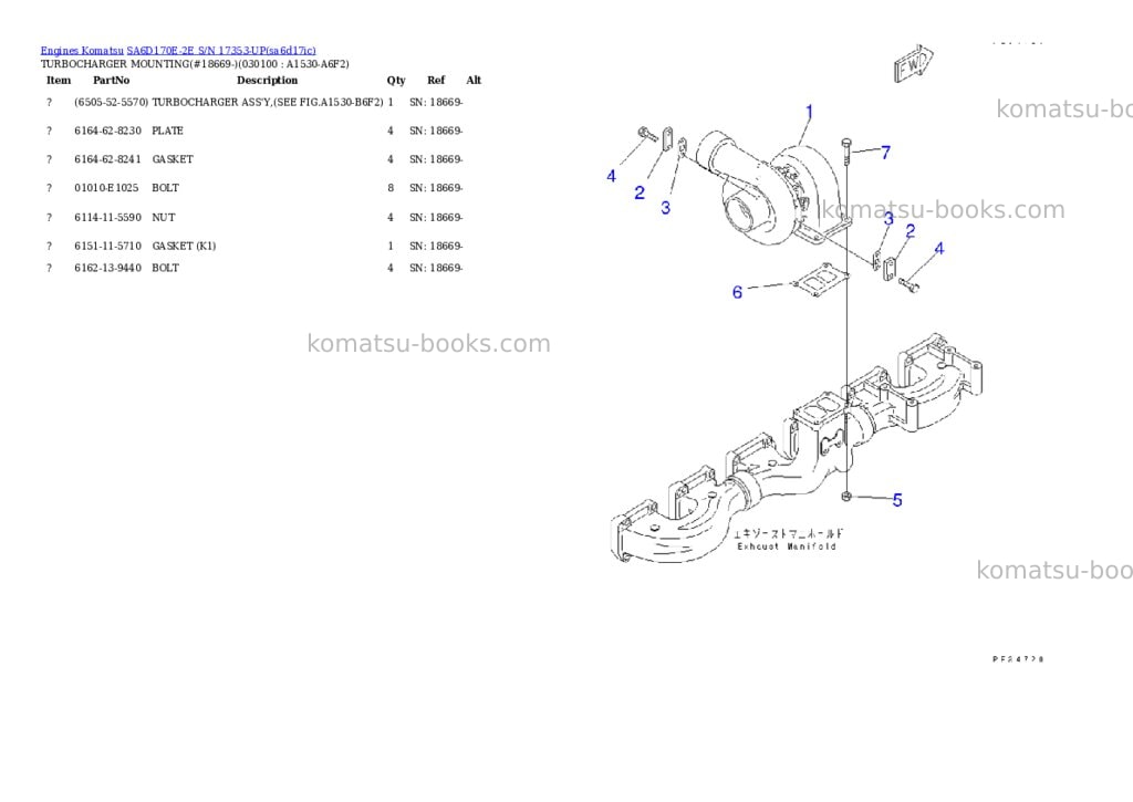 Komatsu sa6d170e-2e s/n 17353-up Parts catalog cover Page 8 Komatsu sa6d170e-2e s/n 17353-up Parts catalog cover Page 8