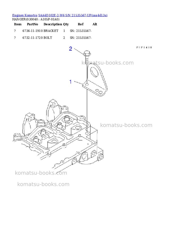 Komatsu saa4d102e-2-w6 s/n 21535567-up Parts catalog cover Page 3 Komatsu saa4d102e-2-w6 s/n 21535567-up Parts catalog cover Page 3