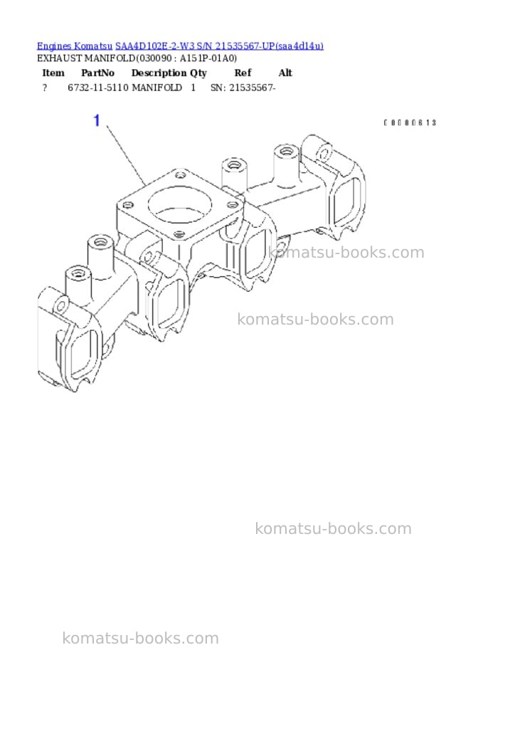 Komatsu saa4d102e-2-w3 s/n 21535567-up Parts catalog cover Page 2 Komatsu saa4d102e-2-w3 s/n 21535567-up Parts catalog cover Page 2