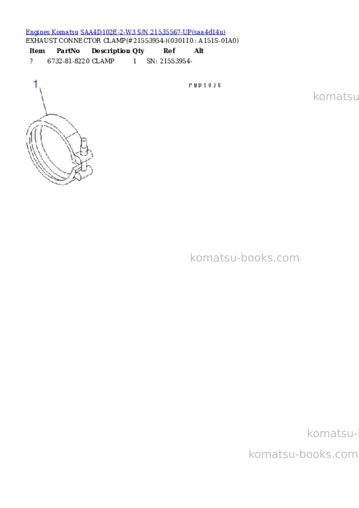 Komatsu saa4d102e-2-w3 s/n 21535567-up Parts catalog cover Page 4 Komatsu saa4d102e-2-w3 s/n 21535567-up Parts catalog cover Page 4