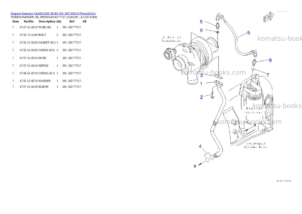 Komatsu saa4d102e-2b-b4 s/n 26274903-up Parts catalog cover Page 9 Komatsu saa4d102e-2b-b4 s/n 26274903-up Parts catalog cover Page 9